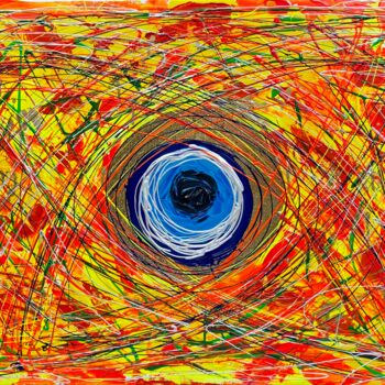 Pittura intitolato "The Eye of Fatima" da Maksym Kulikov, Opera d'arte originale, Acrilico