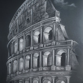 Tekening getiteld "Coliseum" door Malanij, Origineel Kunstwerk, Pastel