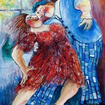 Peinture intitulée "Fat and Pretty Tango" par Malka Tsentsiper, Œuvre d'art originale