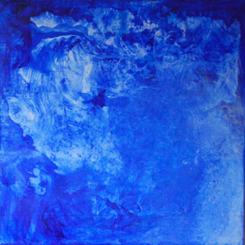 Malarstwo zatytułowany „Blue&Blue” autorstwa Malwina Kwiatkowska, Oryginalna praca, Akryl Zamontowany na Drewniana rama noszy