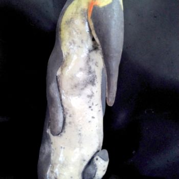 Skulptur mit dem Titel "EMPEREUR" von France Lemaitre, Original-Kunstwerk, Keramik