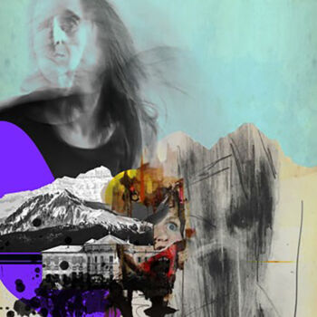 Digitale Kunst getiteld "The forgotten echoe…" door Manar Ali Hassan, Origineel Kunstwerk, Digitale collage