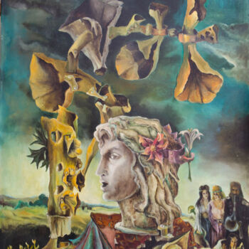 Malerei mit dem Titel "Odd orchestra" von Mandy Sand, Original-Kunstwerk, Öl