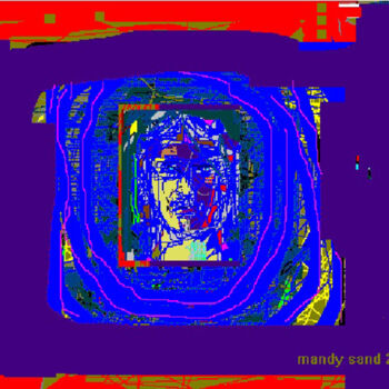 Grafika cyfrowa / sztuka generowana cyfrowo zatytułowany „Self Portrait digit…” autorstwa Mandy Sand, Oryginalna praca, Mala…