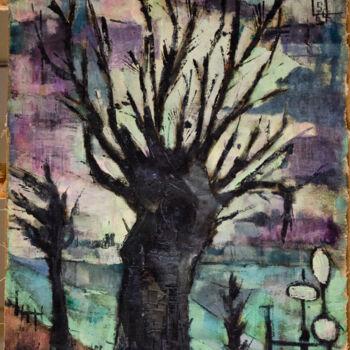 Malarstwo zatytułowany „Trees” autorstwa Mandy Sand, Oryginalna praca, Olej