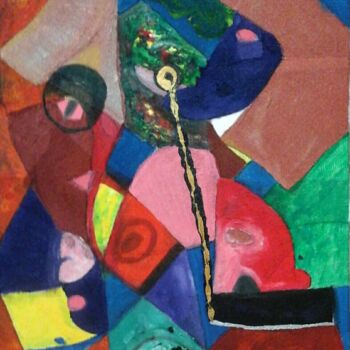 Картина под названием "Polo" - Mangani', Подлинное произведение искусства, Акрил Установлен на Другая жесткая панель