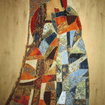 Textile Art titled "LE BONHEUR" by Manon, Original Artwork, Fabric