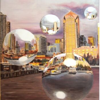 Painting titled "San Diego" by Manu Surreabulliste, Original Artwork