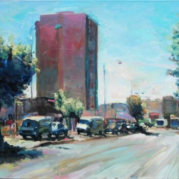 Painting titled "matin ,IVRY" by Manuel Leonardi, Original Artwork, Oil