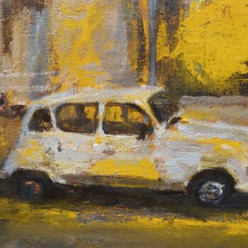 Картина под названием "Renault 4L" - Manuel Leonardi, Подлинное произведение искусства, Масло