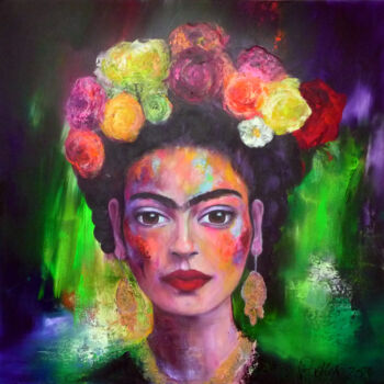 Peinture intitulée "Frida 02" par Manuela Rathje, Œuvre d'art originale, Acrylique Monté sur Châssis en bois