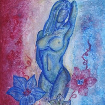 Pintura titulada "Donna tra Fiori" por Manuel Panìco, Obra de arte original