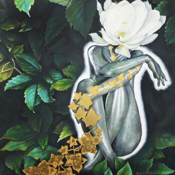 Schilderij getiteld "Flora" door Mariam Mary Ellen, Origineel Kunstwerk, Olie