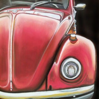 Malarstwo zatytułowany „Volkswagen Beetle” autorstwa Mariam Mary-Ellen, Oryginalna praca, Pastel