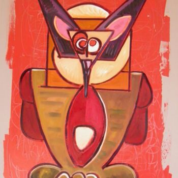 Картина под названием "Zpothèque of oaxaca" - Marc Bulyss, Подлинное произведение искусства, Масло Установлен на Деревянная…