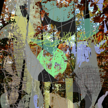 Digitale Kunst mit dem Titel "Emerald Forest" von Marc Bulyss, Original-Kunstwerk, 2D digitale Arbeit