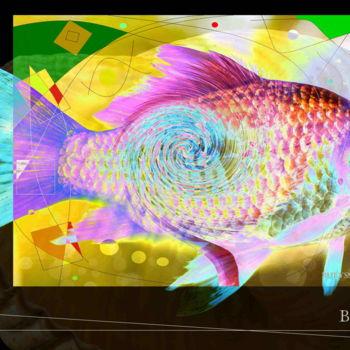 Digitale Kunst mit dem Titel "The Fish Organizium" von Marc Bulyss, Original-Kunstwerk, Digitale Malerei