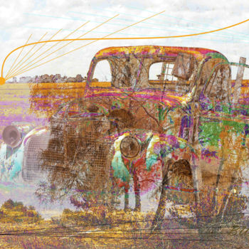 Arte digitale intitolato "A Car like Sisley S…" da Marc Bulyss, Opera d'arte originale, Pittura digitale