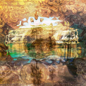 Digital Arts titled "Treasure Island" by Marc Bulyss, Original Artwork, Digital Painting