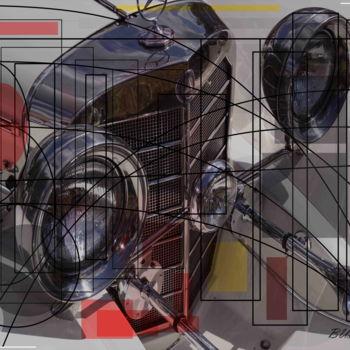 Digitale Kunst mit dem Titel "Stay in a Car" von Marc Bulyss, Original-Kunstwerk, Digitale Malerei