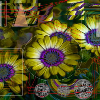 Digitale Kunst getiteld "The Flowers of God" door Marc Bulyss, Origineel Kunstwerk, Digitaal Schilderwerk