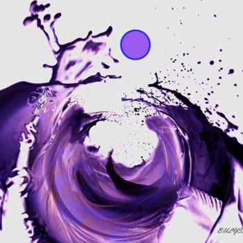Digital Arts titled "Purple Wave" by Marc Bulyss, Original Artwork, 2D Digital Work