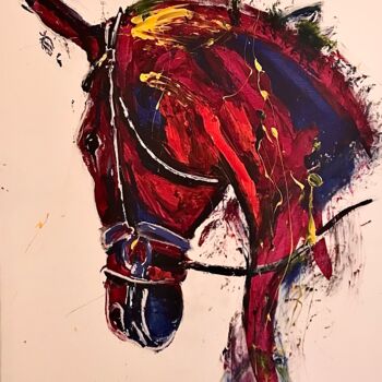 Peinture intitulée "Cheval" par Marc Donnart, Œuvre d'art originale, Acrylique Monté sur artwork_cat.