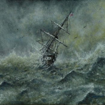 Pintura titulada "Tempête I / Storm I" por Marc Haumont, Obra de arte original, Oleo