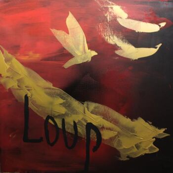 Pintura titulada "loup.jpg" por Marc Taupin, Obra de arte original, Oleo