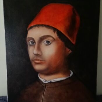 Painting titled "portrait d'homme" by Marc Vincent, Original Artwork, Oil