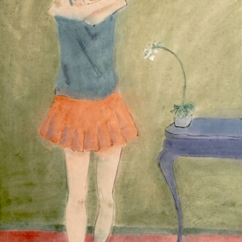 Pintura titulada "Self love" por Marcel Garbi, Obra de arte original, Acuarela