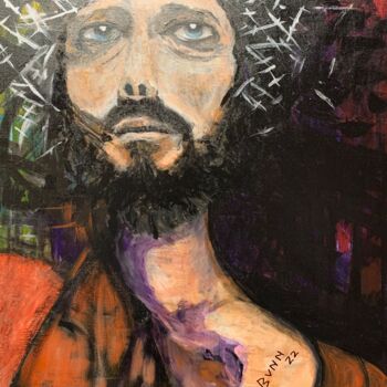「Christ Passion」というタイトルの絵画 Marcia Bunnによって, オリジナルのアートワーク, アクリル