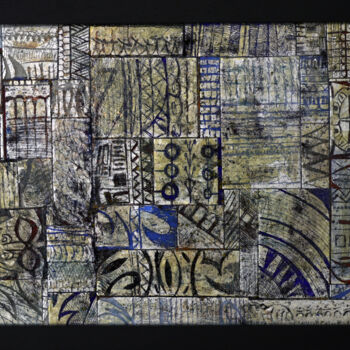 Pintura titulada "SIGNES OF THE TIME" por Marco Scaramuzza, Obra de arte original, Vidrieras de pintura Montado en Panel de…