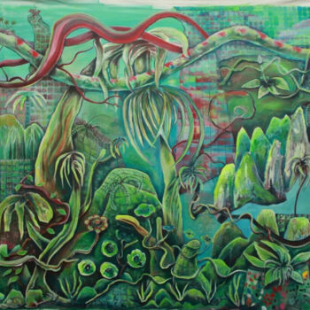 Pittura intitolato "Visão do vale" da Marcos Tabbal, Opera d'arte originale, Acrilico