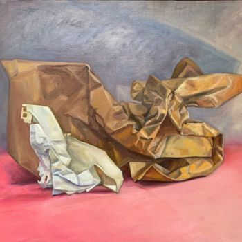 Peinture intitulée "Cranes" par Margarita Ado, Œuvre d'art originale, Huile