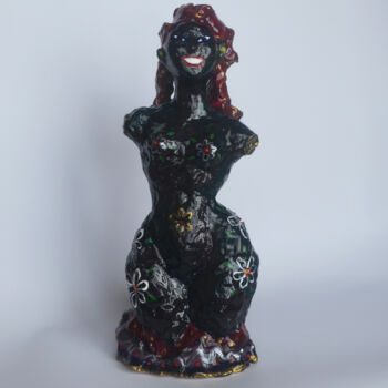 Sculpture intitulée "Black woman" par Margarita Felis, Œuvre d'art originale, Argile