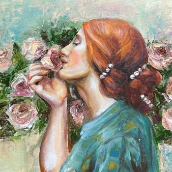 Painting titled "Soul of Rose" by Margarita Pigaeva, Original Artwork, Acrylic