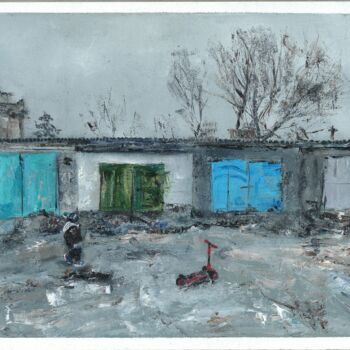 Ζωγραφική με τίτλο "In gloomy weather,…" από Marharyta Karmazina, Αυθεντικά έργα τέχνης, Λάδι