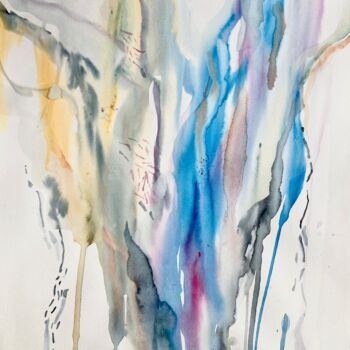 Peinture intitulée "SUNBEAMS EMBRACE TH…" par Mari Skakun, Œuvre d'art originale, Aquarelle