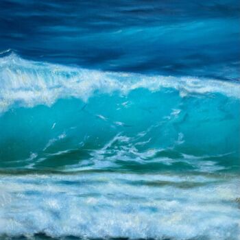 Pintura intitulada "The sea wave" por Maria Bobrovskaya, Obras de arte originais, Óleo