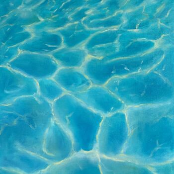 Dessin intitulée "The azure expanse" par Maria Bobrovskaya, Œuvre d'art originale, Huile