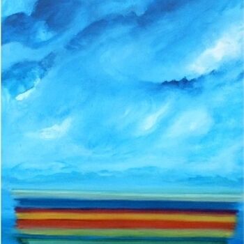 Painting titled "Horizontes II" by María Del Carmen Cruciani, Original Artwork, Oil