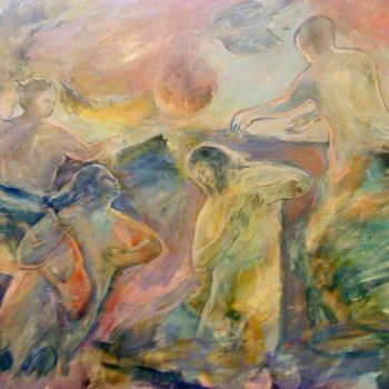 Pintura titulada "Le baptime" por Maria Foskolaki, Obra de arte original, Témpera