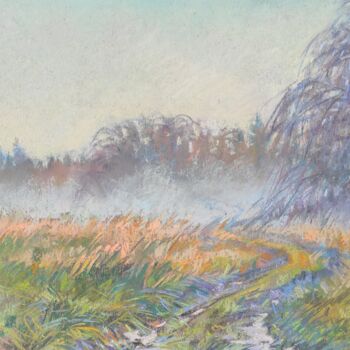 Schilderij getiteld "Autumn foggy pastel…" door Maria Iakovleva, Origineel Kunstwerk, Pastel