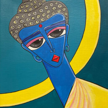 Картина под названием "«Будда»" - Мария Коваленко, Подлинное произведение искусства, Акрил Установлен на Деревянная рама для…
