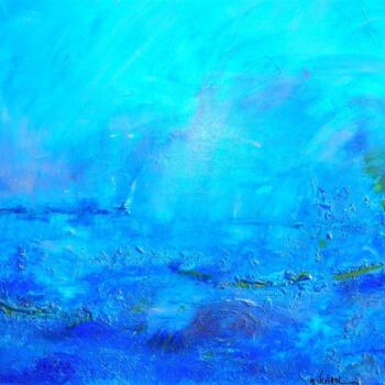 Pittura intitolato "entre ciel et mer 1" da Maria Valverde, Opera d'arte originale