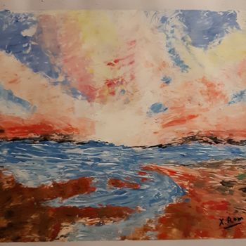 Peinture intitulée "Coucher de soleil S…" par Maria Xavier Alves (XAM), Œuvre d'art originale, Acrylique