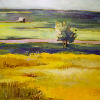 Painting titled "Quite in steppe" by Marianna Fedorova, Original Artwork, Oil