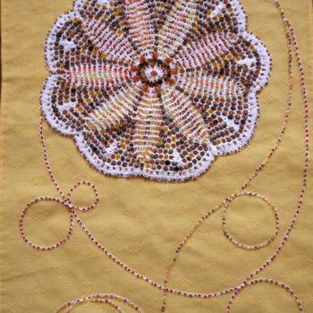 Art textile intitulée "autumn-mandala.jpg" par Marianne Camus, Œuvre d'art originale