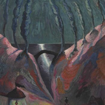 Malerei mit dem Titel "Nuit fantastique" von Marianne Von Werefkin, Original-Kunstwerk, Öl
